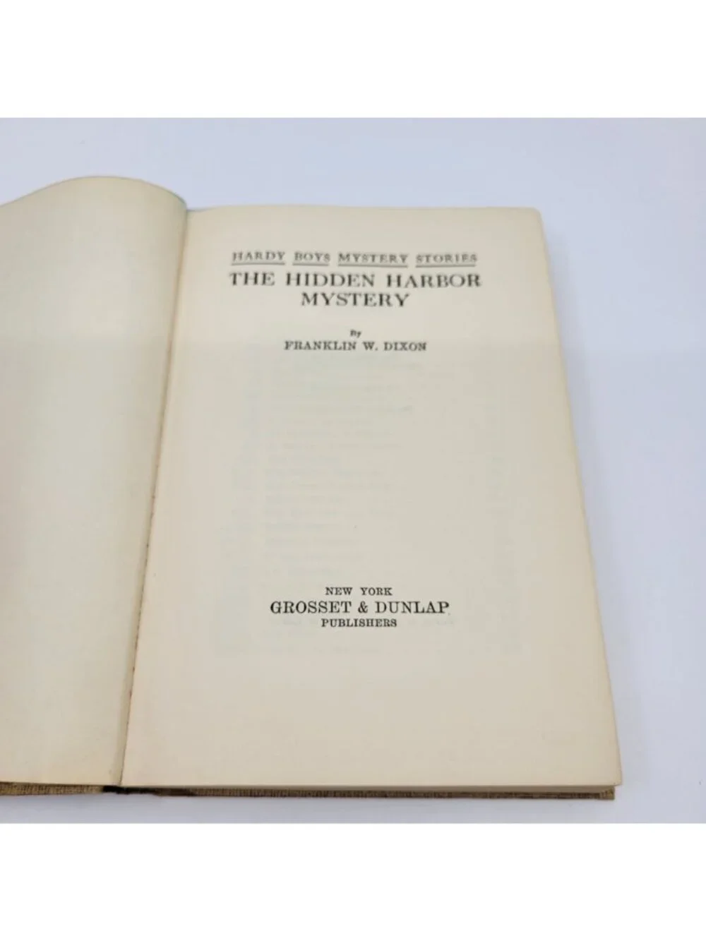 The Hidden Harbor Mystery 1935 Hardy Boys #14 Tan Hardcover by Franklin W. Dixon